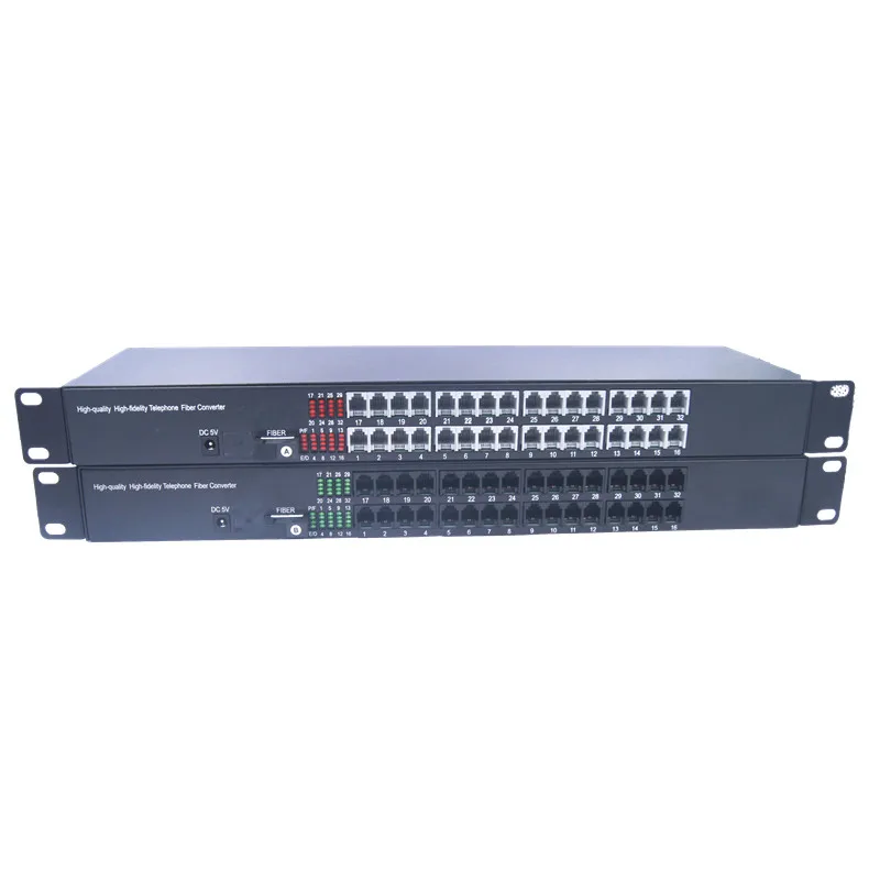 FXS FXO voice over fiber optical multiplexer 32ch telephone line to fiber converter fiber optic telephone extenders