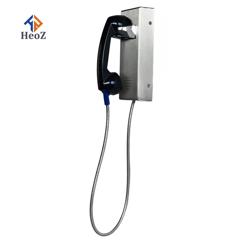 Armored Vandal Proof Industrial Public Metal Telephone Handset Emergency Sip SUS304 Steel Jail 4G Call Telephone For Prison