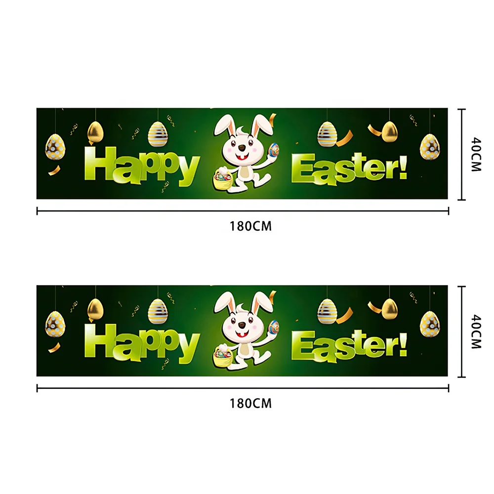 Outdoor Colorful Printing Easter Design Garden Banner Flags Happy Easter Decoration Banner
