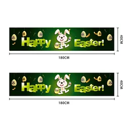 Outdoor Colorful Printing Easter Design Garden Banner Flags Happy Easter Decoration Banner