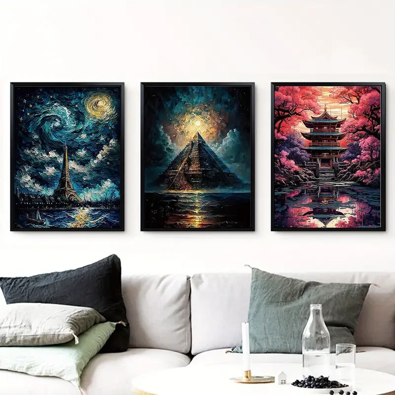Custom wholesale Landscape Paint By Number Kits for Adults High-Definition Artwork DIY Acrylic Painting for home decor gift