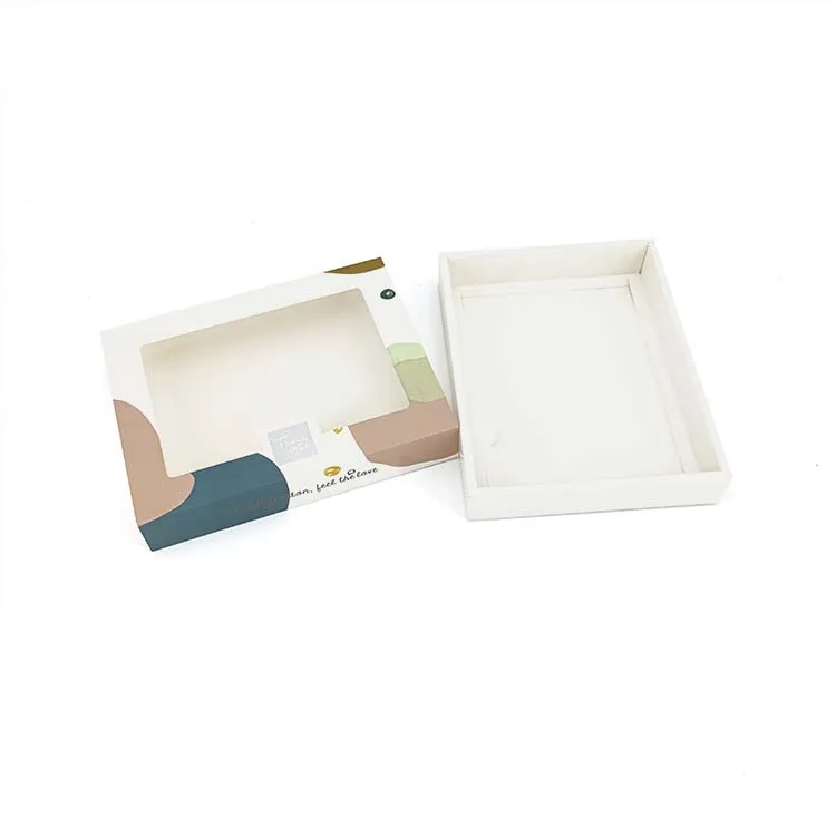 Socks customized printing with clear windows cardboard paper drawer sliding gift  box packaging boxes