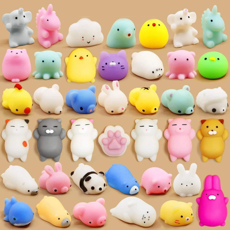 Kids Stress Relief Mini Cute kawaii TPR Slow Rising Rubber Animals  Silicone Squishy  Fidget Toys Silicone Squeeze Toy