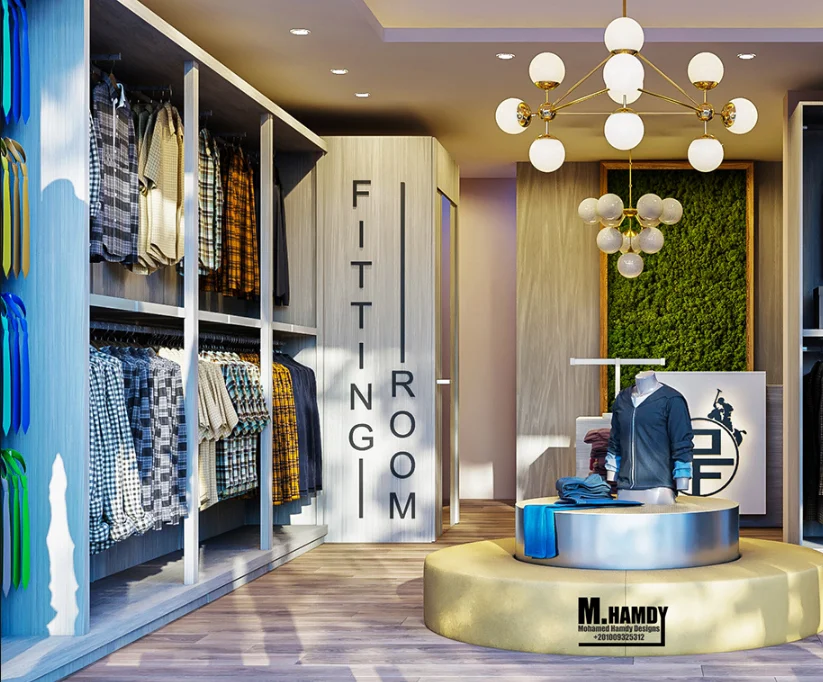 Menswear clothing store Men Garment Shop Showcase Design Modern Menswear Retail Shop Interior