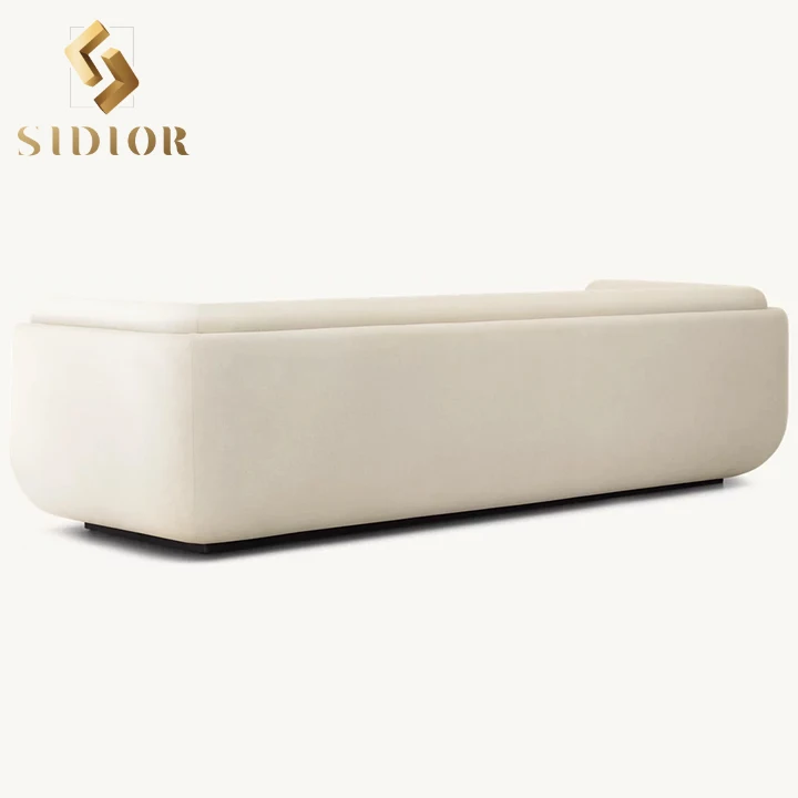 Contemporary european design velvet teddy sofa set furniture living room modular curved sofas for home luxury for living room
