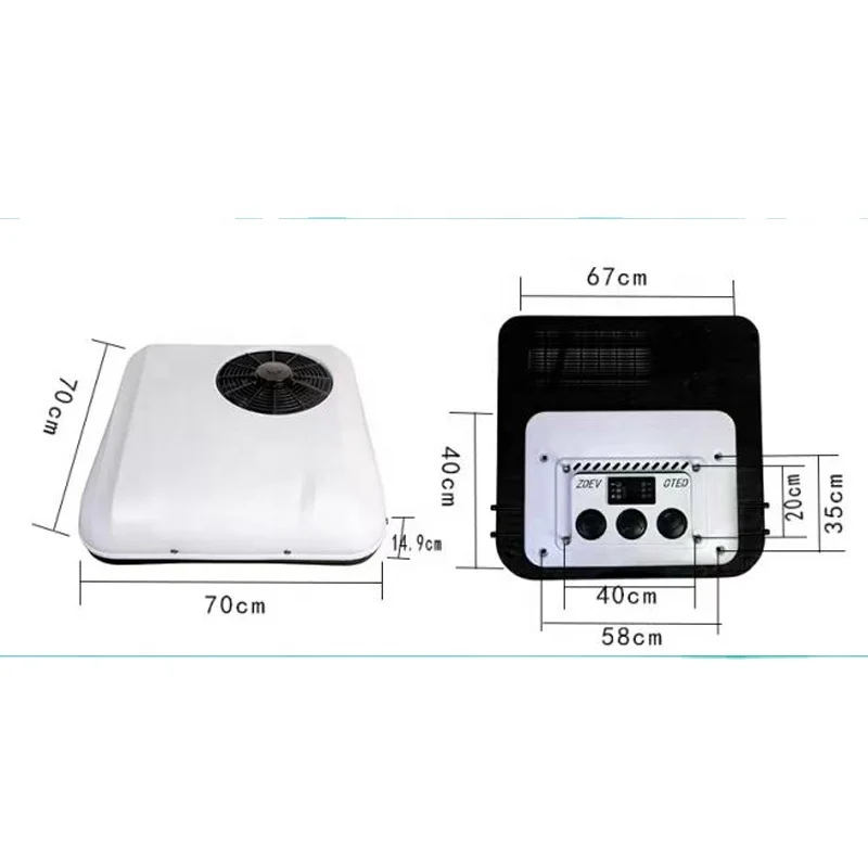 portable 12v 24v parking roof air conditioner for vehicles truck car
