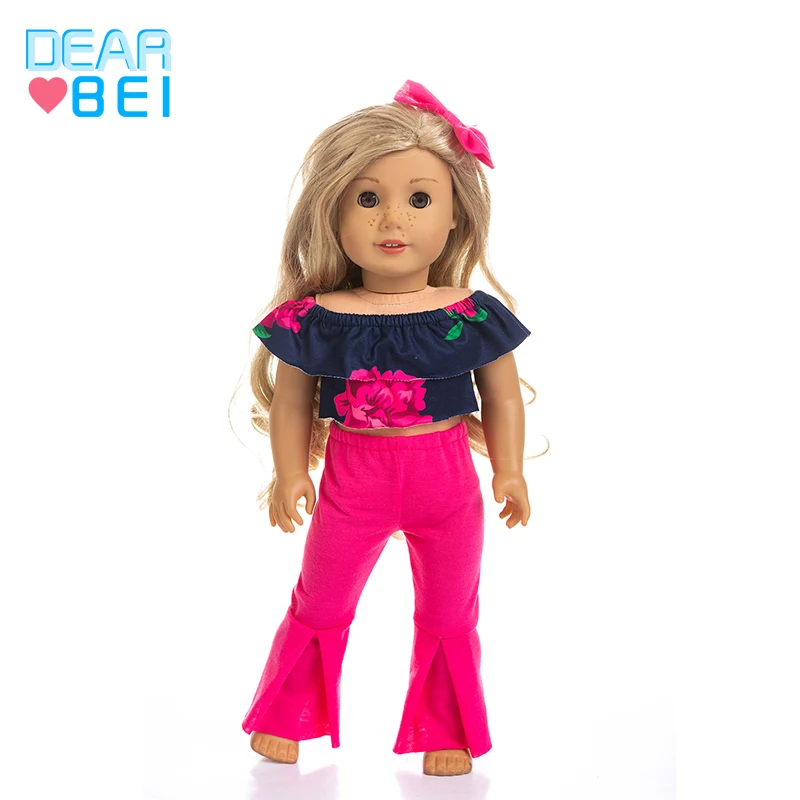 Europe And The United States Big Brand Word Shoulder Bell Pants Suit Doll Clothes,Wholesale Doll Clothes Manufacturer