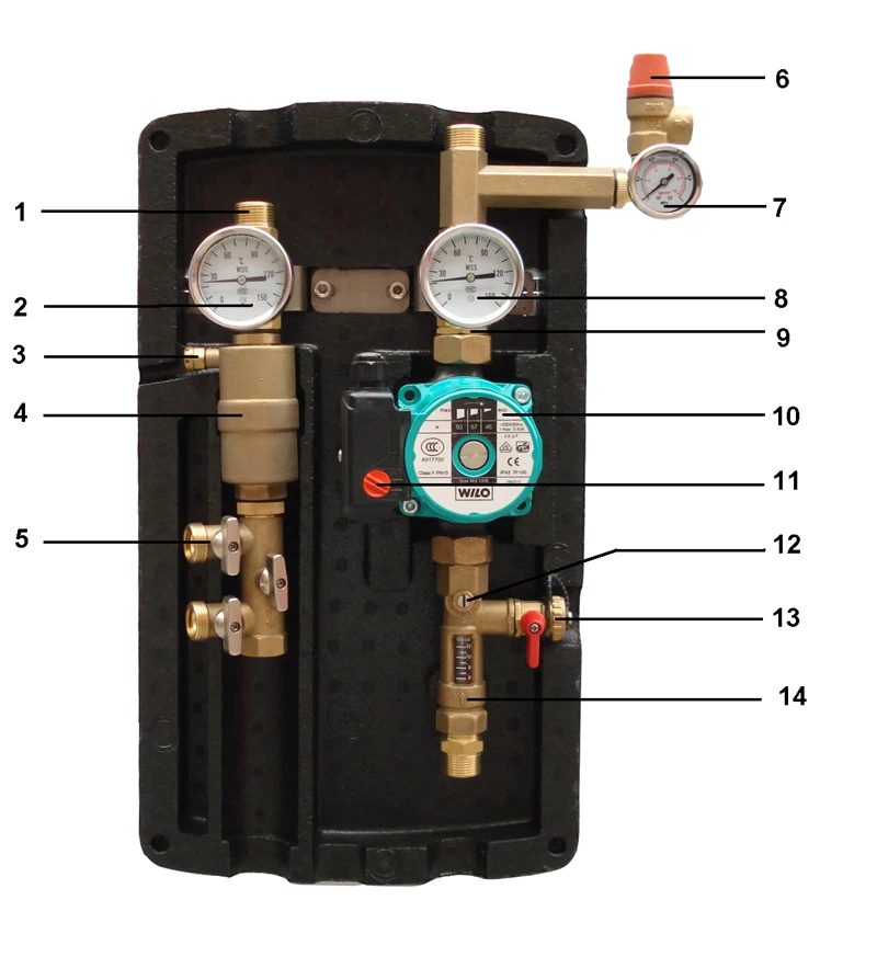 Solar pump station solar hot water station solar working station