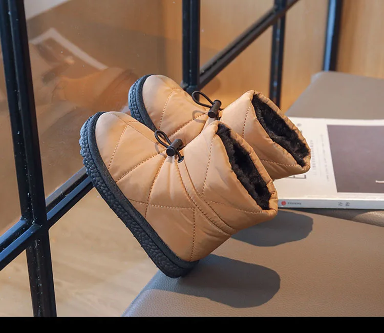 New hot sale children boot winter snow shoes plush flat sole boots designers shoe boot