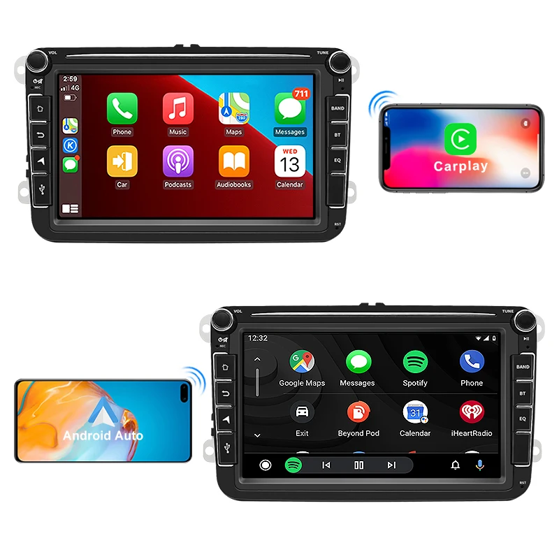 8 Inch Car Radio Multimedia Video Player Wireless CarPlay Android Auto For VW Volkswagen Skoda Octavia Golf Touran Touch Screen