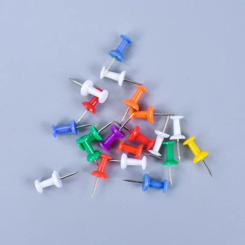 Shanfeng Colored Map Thumb Tacks Decorative Push Pins With Round Plastic Head