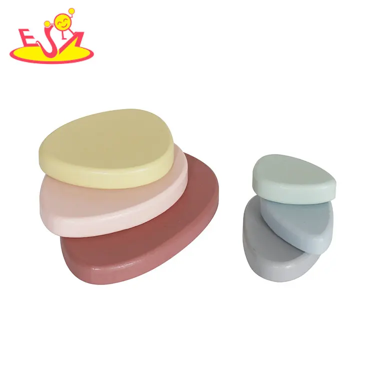 Montessori Toys 3 in 1 Stacking Blocks Wooden Rainbow Stacker for Toddlers W13D455