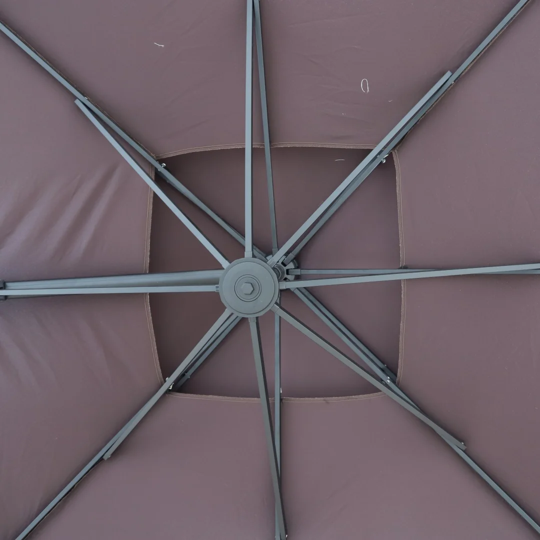 Hanging Full Aluminium Frame Double Canopy Large Beach LED Cantilever Parasols Umbrellas Outdoor Garden
