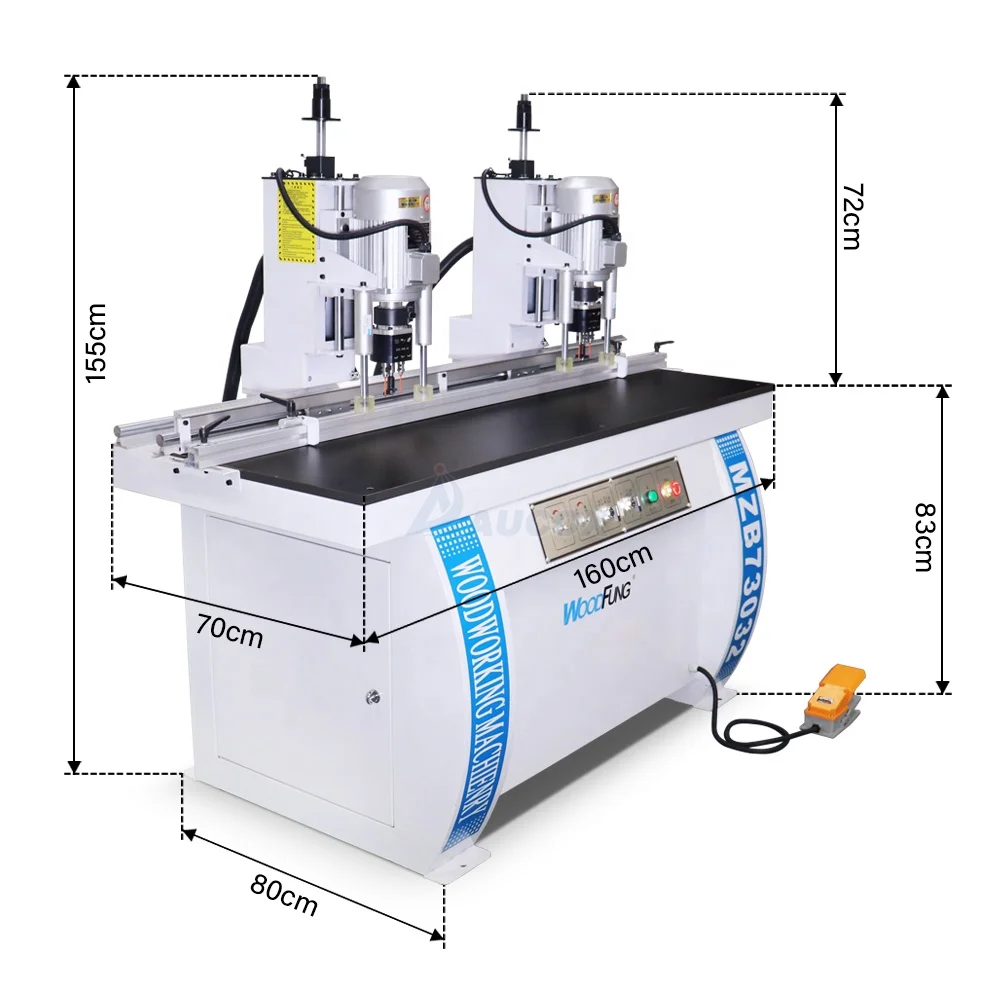 woodworking hinged drilling machine two-head hinge line boring portable boring machine