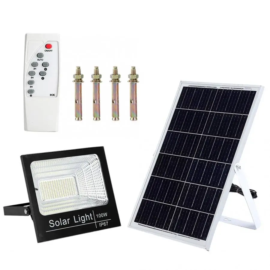 IP66 smd battery 400 watt intelligent flood light lamp outdoor waterproof 400W solar led flood light with remote control