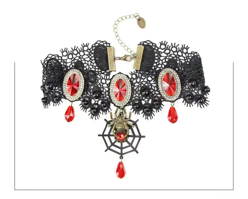 Vintage Punk Jewelry Set-Bracelet Necklace Halloween Carnival Night Festival Party Makeup Ball Dress Fashion Jewelry Special