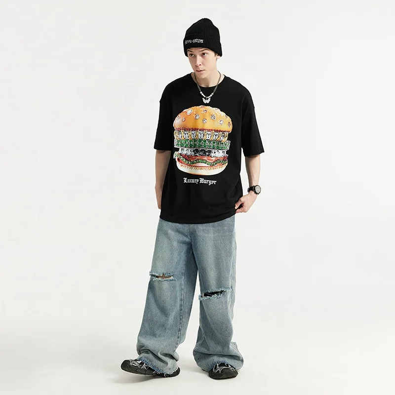 INFLATION Hamburg Diamond mens streetwear slim fit custom screen print man clothes tshirt for men