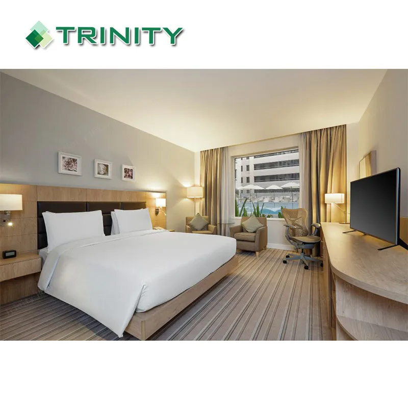 Custom made High End 4 Star Hilton Garden Inn Hotel Furniture Bedroom Set For Middle East Dubai Project