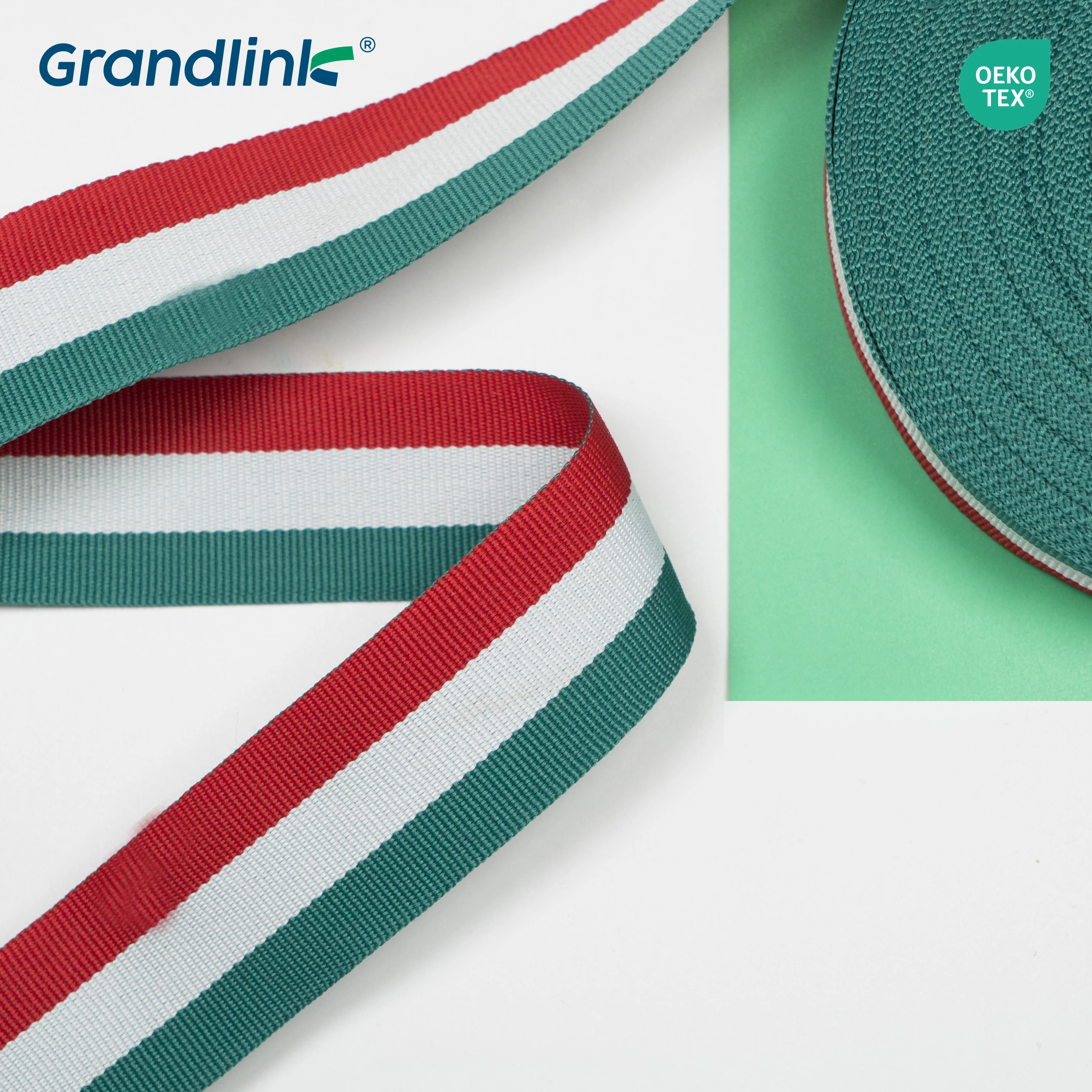 OEKO-TEX Custom Woven Logo 2 Inch Heavy-Duty Nylon Polyester Jacquard Printed Bag Webbing Tape for Home Textiles