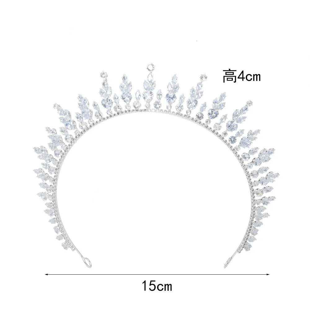 ROMANTIC Luxury Bridal Zirconia Brides Hair Accessories Headband Wedding Crowns And Tiaras