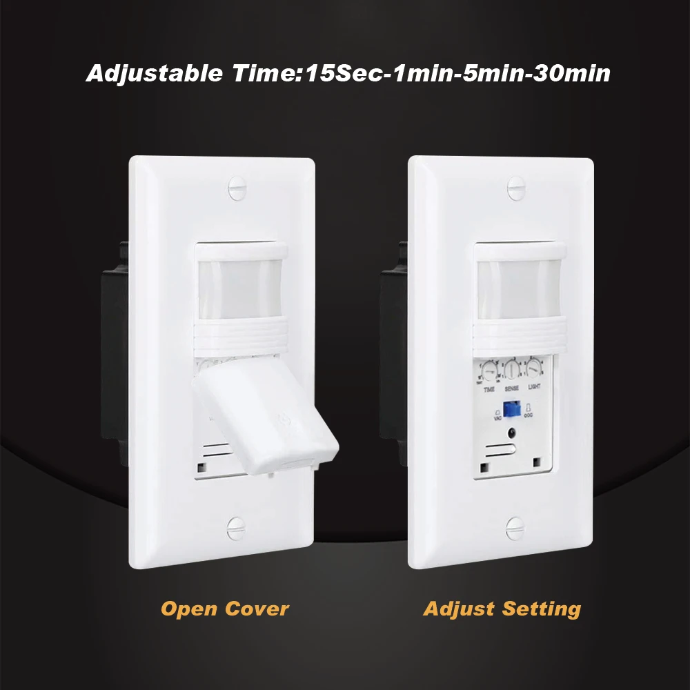
3 Way Motion Sensor Light Switch Multi-Dual Pir Occupancy Sensor for Indoor Use 