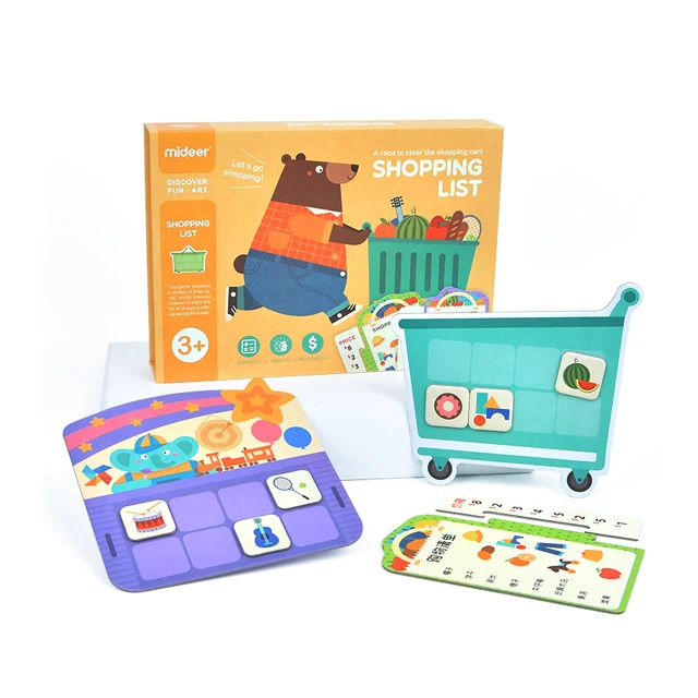 Baby Education Shopping List Table Game Simulation Supermarket Memory Operation 3Y+ Kids Cognitive Money MathToys
