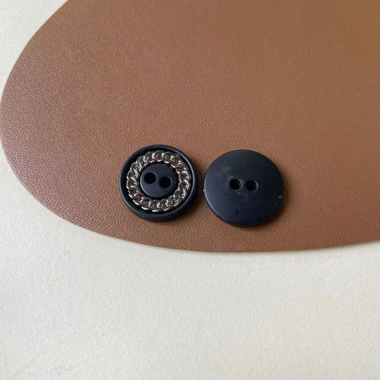 Customized 2 Holes ABS High-Quality Faux Leather Buttons DIY Sewing Shank Coat Plastic Buttons For Casual Suits