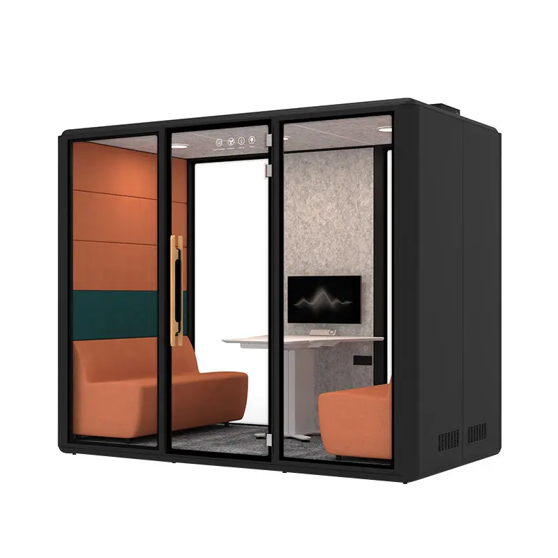 Aluminum Frame Acoustic Soundproof Office Work Booth Meeting Pod Privacy Mobile Office Phone Booth