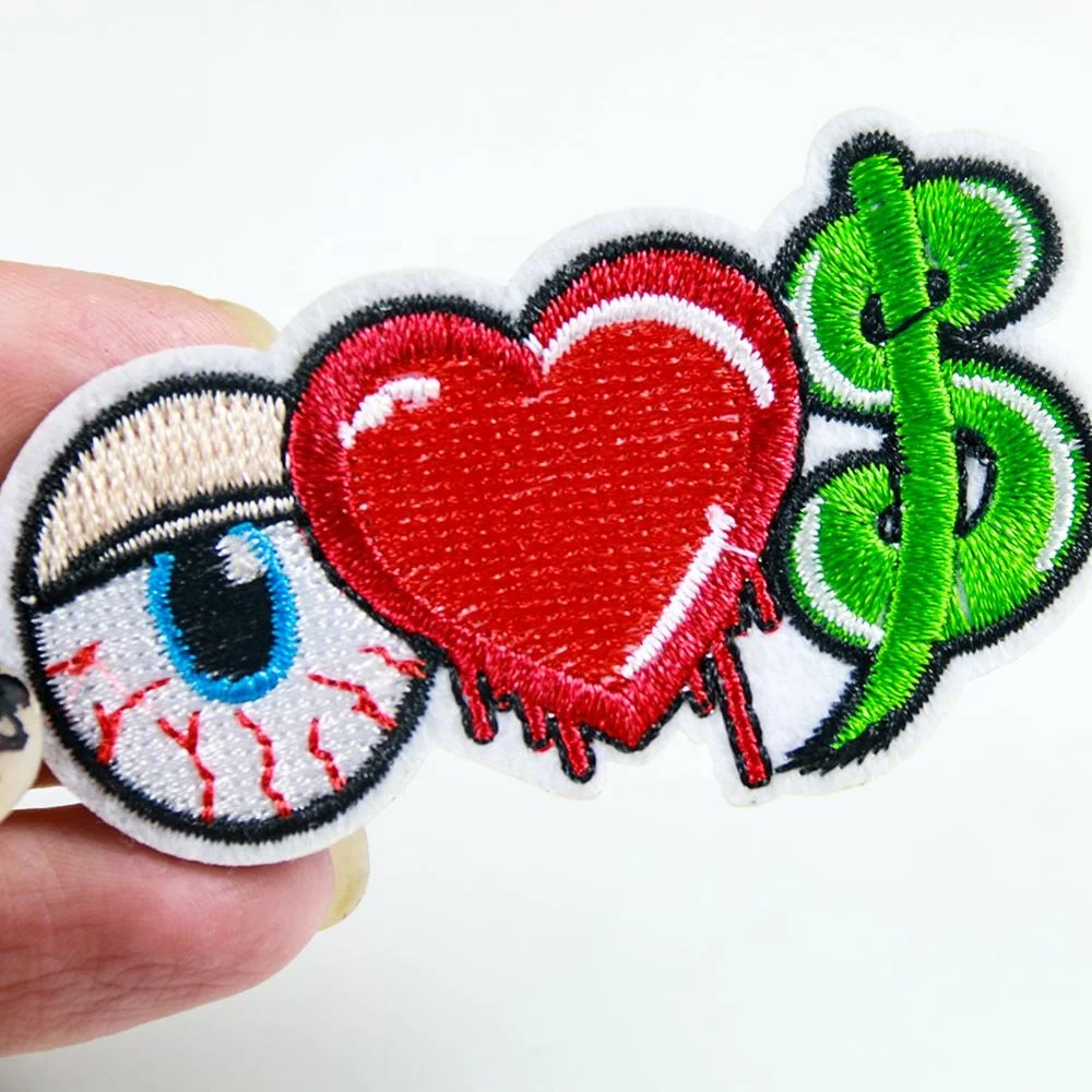  Оптовая продажа китайское производство высокое качество нашивка с надписью Money in the Eye Badge помощью утюга на одежду и в форме