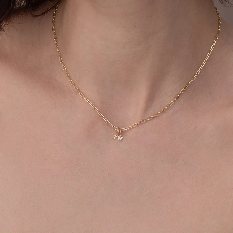 S925 Sterling Silver 14K Gold Plated Gift Custom Alphabet Letter Initial Charms Pendant Necklace Earrings for DIY Jewelry Making