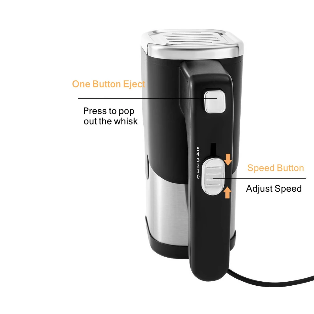 Household Kitchen Appliances 600W 5 Speed Electric Whisk Egg Beaters Whip Fruit Hand Mixers For Bakery Cakes Dough