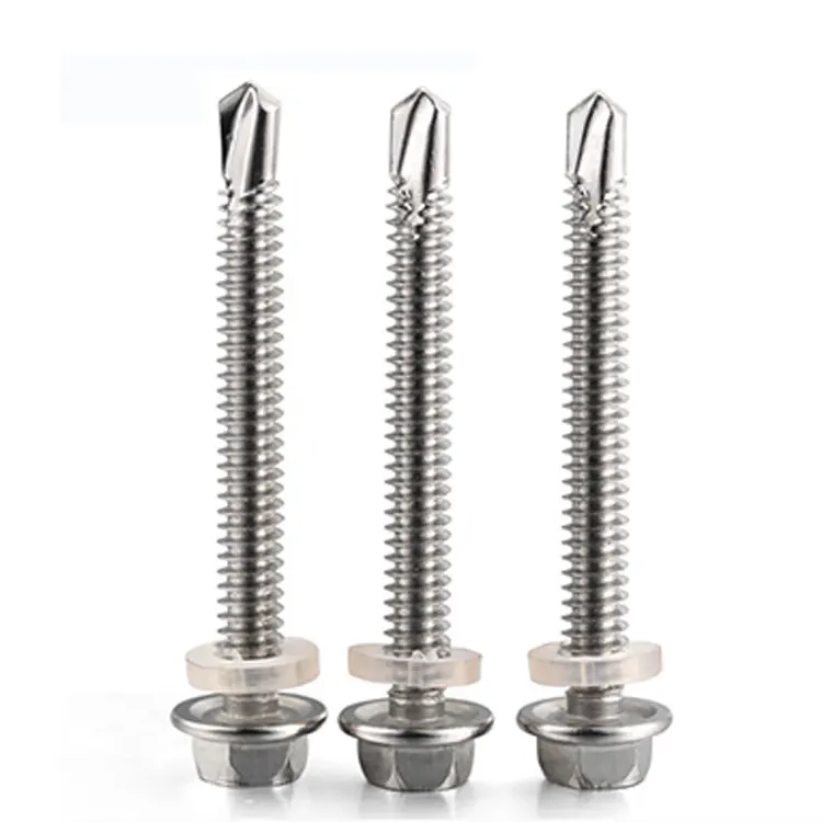 Hardware fasteners DIN7504 Stainless steel hex head self drilling screw