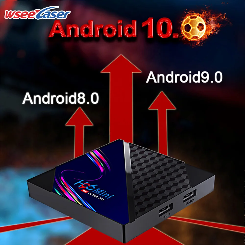 H96 MAX Set top Box WiFi 4K Best Android Tv box 4gb 64gb RK3318 Android 9.0 android tv box 4k