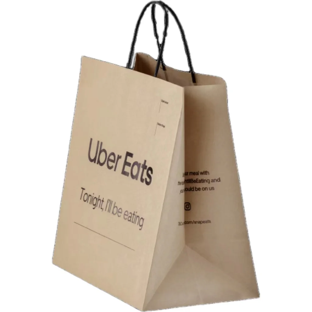 Machines making kraft paper bag wholesale kraft food packing bag with handle