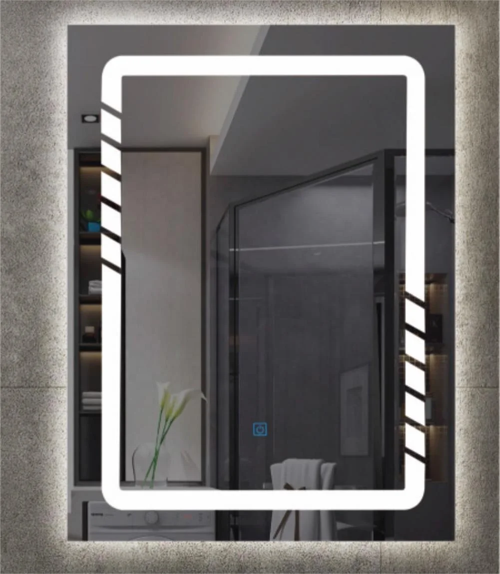 Wholesale Wall Mounted bluetooth rectangular smart touch screen bathroom mirror with LED light for the bathroom