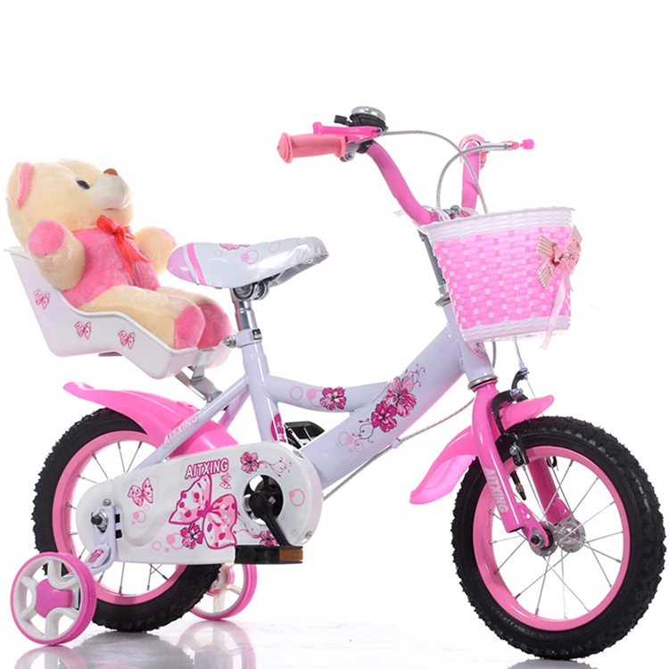 factory double seat bicycle / kids bike with ribbon / children bicycle auxiliary wheel