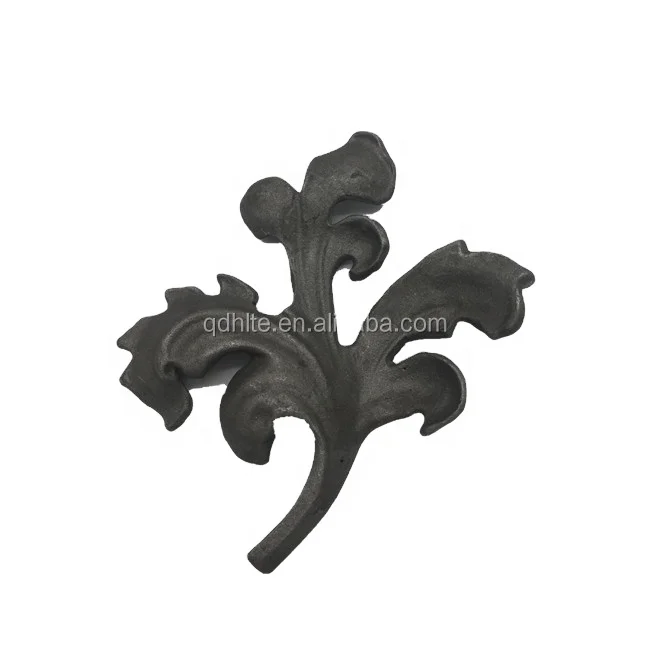 China factory components wrought iron flowers and leaves cast iron for gate