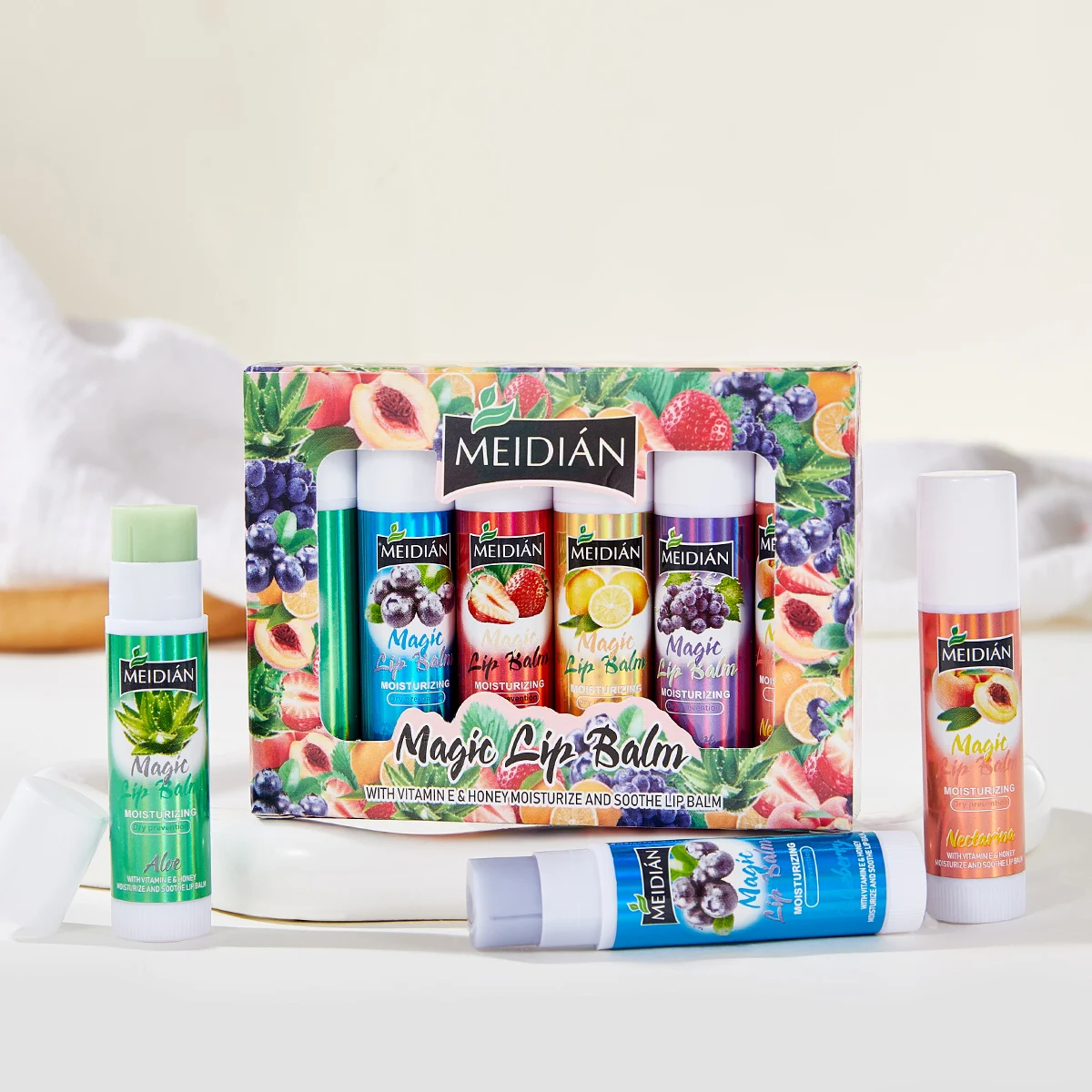 Private label custom makeup foundation candy lipstick chapstick  Moisturizing lip gloss tinted lip balm set for lips care