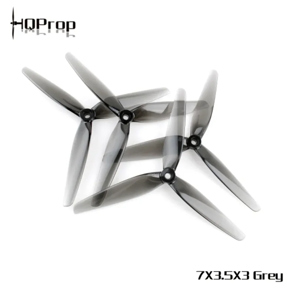HQProp 7X3.7X3 Grey (2CW + 2CCW) поликарбонатный 7037 Пропеллер для 7-дюймовых дронов RC FPV