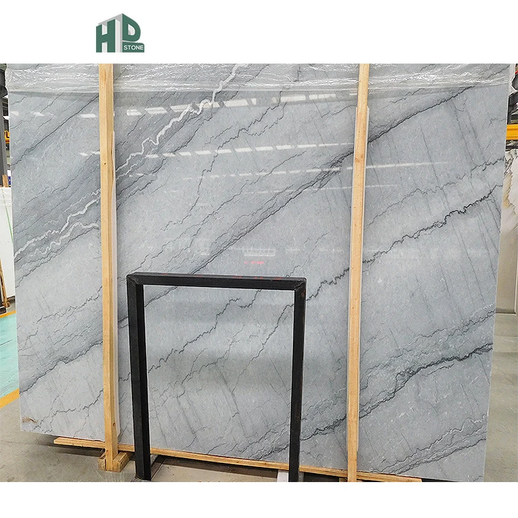 Best Selling Bruce Grey Marble Tile Slab Natural Marble Slab Use For Hotel Villa Floor Tiles Sale Custom Size Marble Tile Slab