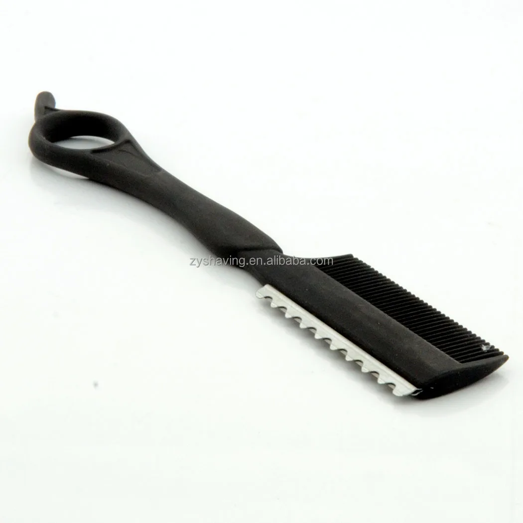 Razor Comb with 1 Pieces Razors, Hair Cutter Comb Cutting Scissors,Hair Thinning Comb Slim Haircuts Cutting Tool