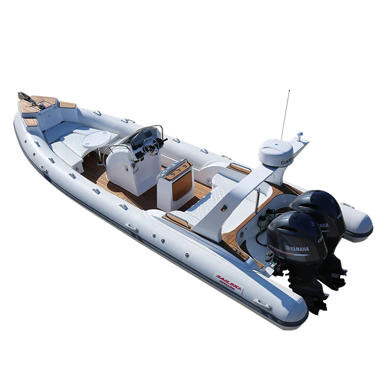 Высокоскоростная китайская надувная лодка rib 760 из гипалона с алюминиевым ребром и мотором