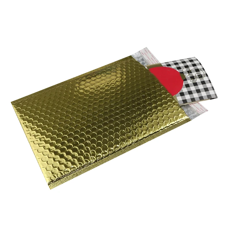 Factory Wholesale 20X25CM Rose Gold Aluminum Foil Metallic Bubble Envelope for Packaging