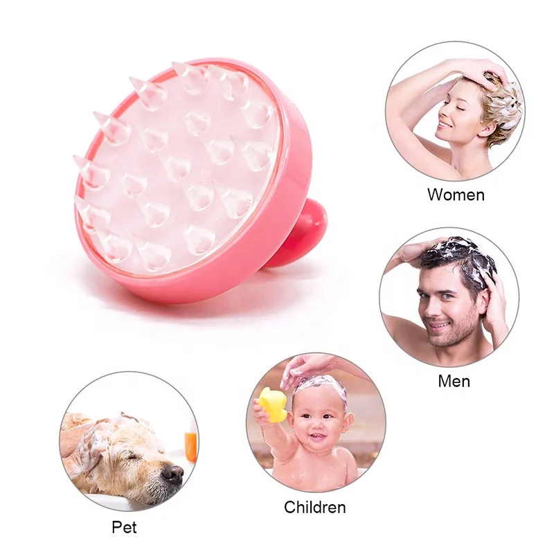 Silicone detangling hair brush, soft silicone hair scalp massager for women Men or Pet
