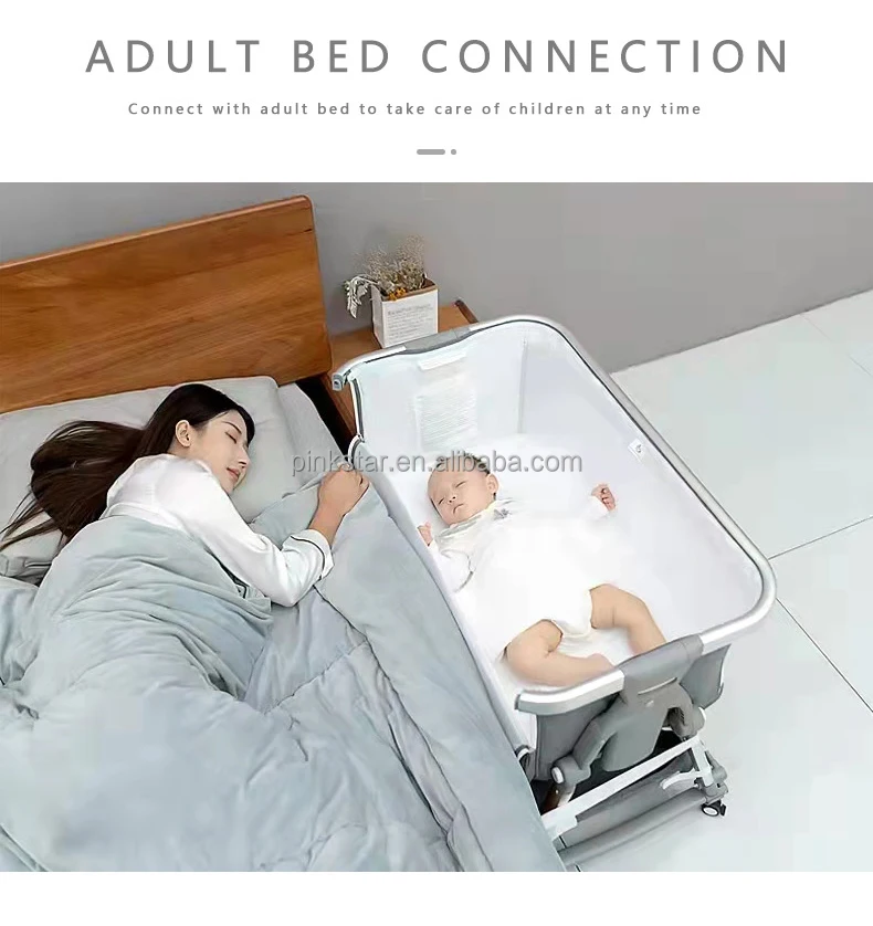 Removable crib foldable height adjustment stitching bed Baby Cradle  milk spilt portable/modern baby sleeping bed
