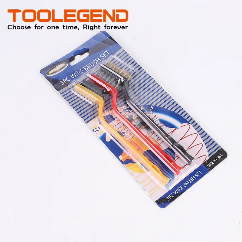 Hot sale fashion popular steel brass polishing detail metal rust clean copper wire brush stainless steel wire brush set