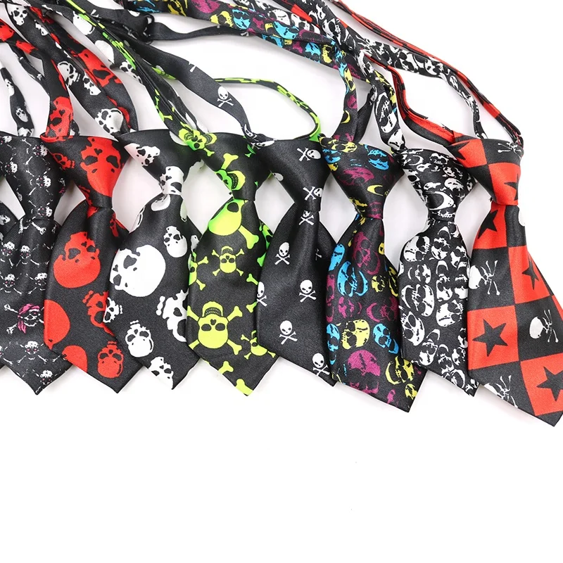 New Arrival Adjustable Cat & Dog Necklace Fashion Holiday Skull Head Print Bandana in Cute Cartoon Style for Halloween