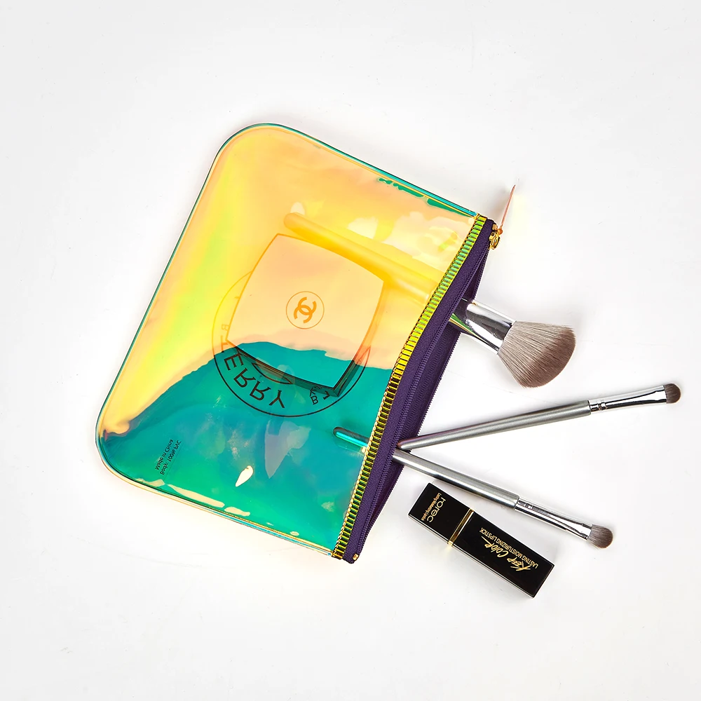 Promotion Gift Cheap Customize little makeup bag Pvc Zipper Bag Holographic PVC Bag
