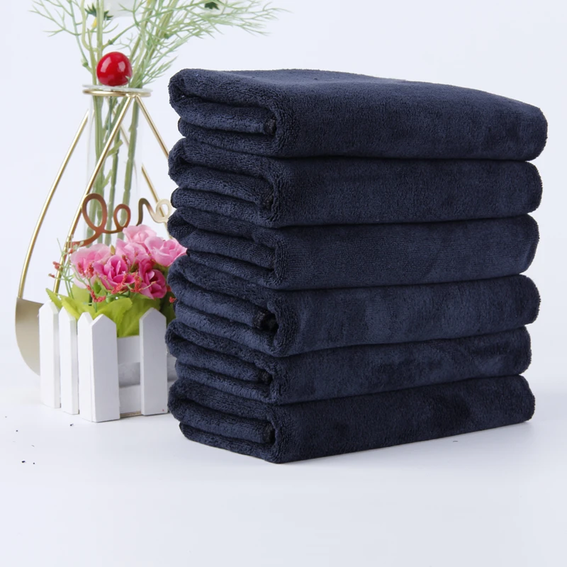 High Quality Spa Beauty Salon Barber Towel 400gsm 35*75cm Custom Brand Logo Soft Quick Dry Microfiber Towels For Gifts