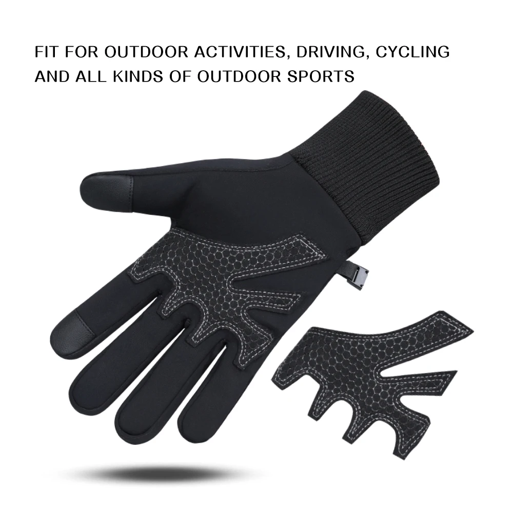 Custom Touch Screen Reflective invierno para ciclismo guantes reflectivo Sport Gym mens workout hand gloves for running